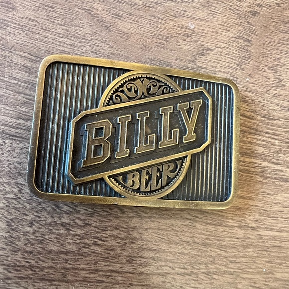 Billy Beer Other - VINTAGE 1977 **BILLY BEER** (I'M SERIOUS ABOUT MY BEER) BELT BUCKLE